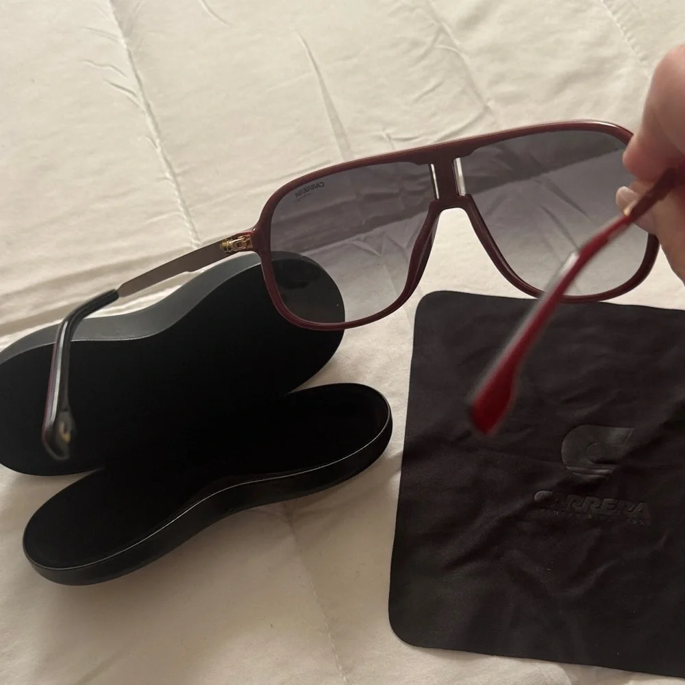 Carrera Unisex Stylish Burgundy Sunglasses